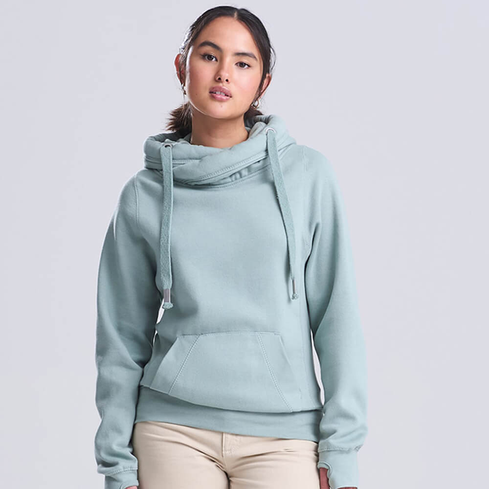 AWDis Cross Neck Hoodie - Image 2