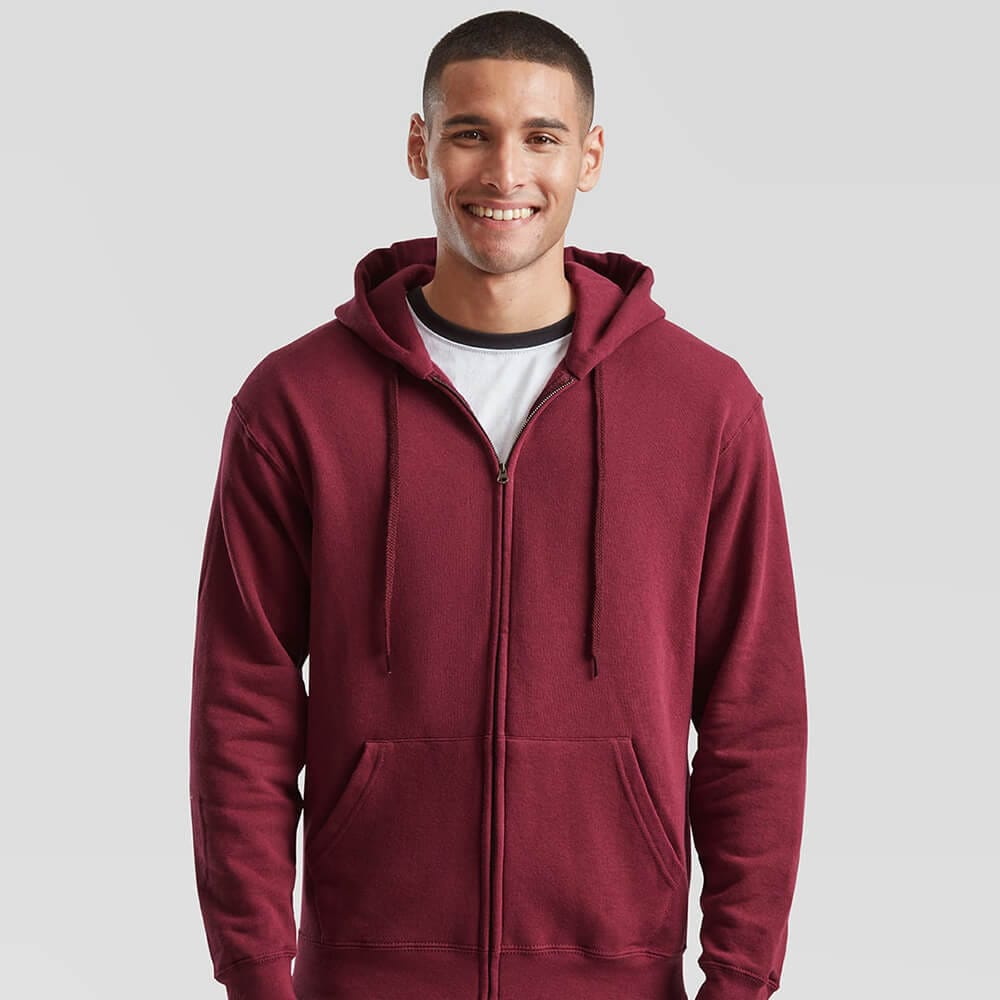 Fruit of The Loom Classic 80/20 Hooded Sweatshirt Jacket - Image 2