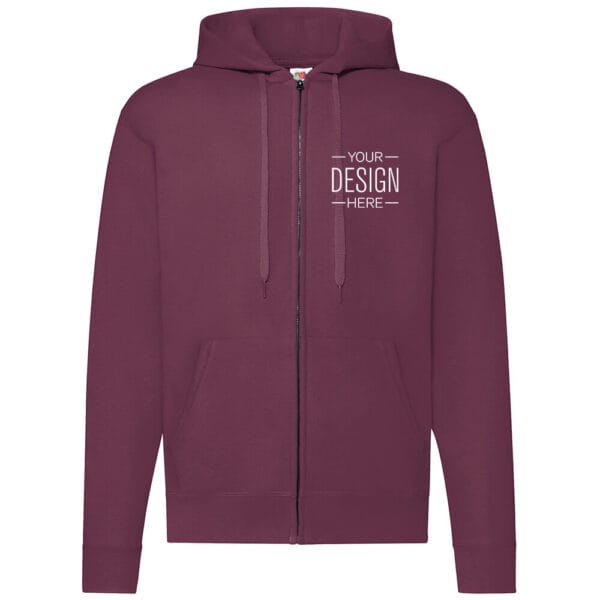 Fruit of The Loom Classic 80/20 Hooded Sweatshirt Jacket