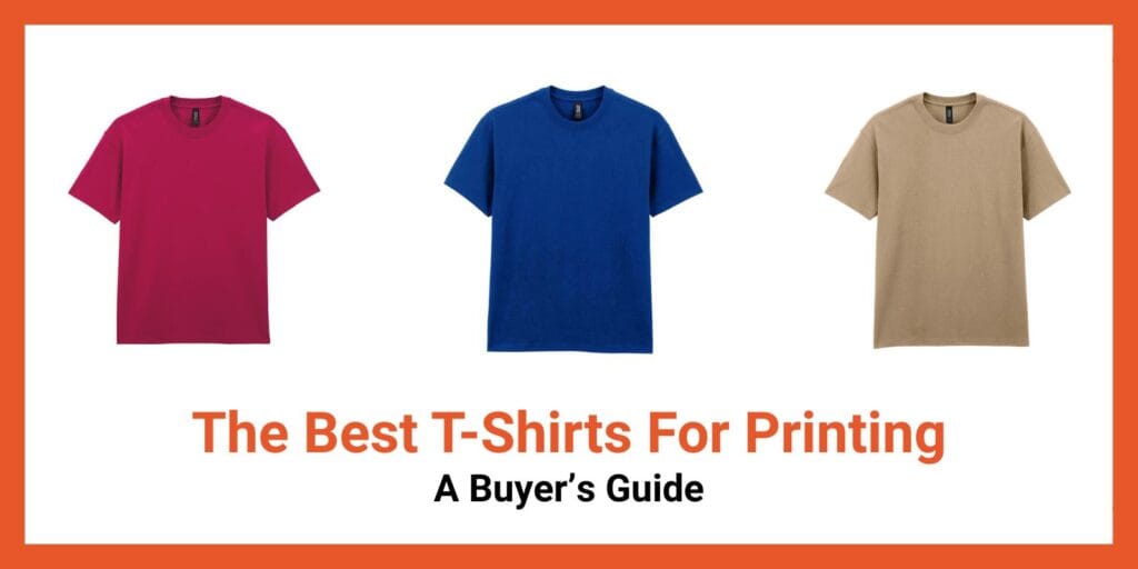 Blank red, blue and beige t-shirts ready for printing.