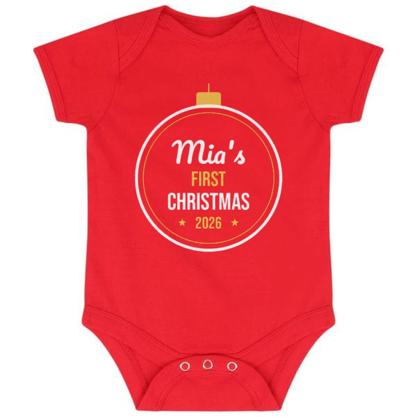 Personalised Baby’s First Christmas Babygrow